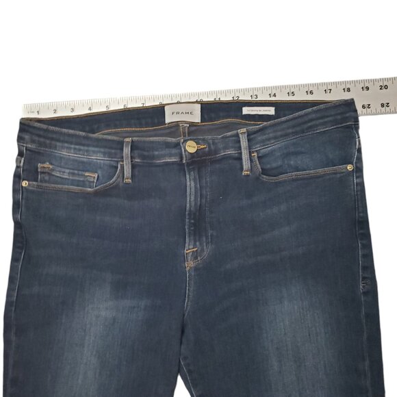Frame LSJREV219 Fayette Skinny Jeanne Ankle Slit (Meas 36x28 11" Rise) Jeans A12 - Picture 3 of 10